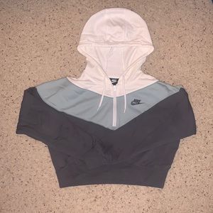 Nike multicolor cropped hoodie